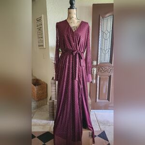 Baltic Born Elegant Burgundy Dress